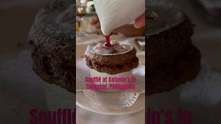 Antonio’s in Tagaytay Philippines  chocolate soufflé with berries dessert philippines foodlover [upl. by Lalita]