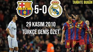 TARİHTE BUGÜN Barcelona 50 Real Madrid  Türkçe Spiker  Geniş Özet 2010 • HD [upl. by Ycart606]