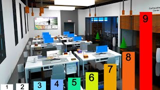 Earthquake SIZE Comparison  3D OFFICE 12 quakes [upl. by Etteiluj]