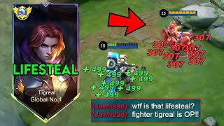 TIGREAL NEW SUPER LIFESTEAL BUILD 2024recommended build [upl. by Airrej]