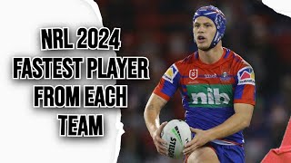 NRL 2024  THE FASTEST PLAYER FROM EACH TEAM ᴴᴰ [upl. by Fidelas]