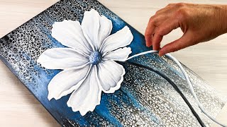 HUGE Textured Flower  Unbelievable Lacing  Swipe amp SIMPLE DIY Technique  AB Creative Tutorial [upl. by Rudwik]