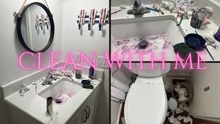 New Clean with me DISGUSTING BATHROOM [upl. by Eeresid]