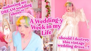 Should I Upcycle this Vintage Wedding Dress… 💕 A Weddingy Vlog [upl. by Taryn]