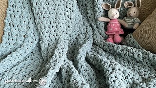 Crochet This Chunky Blanket in ONE DAY 🧶 Beginner Friendly Pattern 🤩 [upl. by Tressia492]