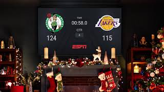 Boston Celtics  Los Angeles Lakers NBAXmas on ESPN live scoreboard [upl. by Bunnie]