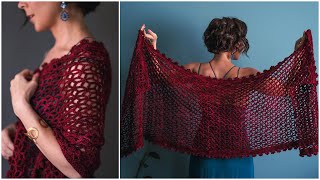 StepbyStep How to Crochet a Super Easy Flower Inspired Shawl Beginner Level Pattern – Cassia [upl. by Aztilem]