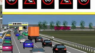 PTV Vissim Simulation of Active Traffic Management [upl. by Euqinoj]