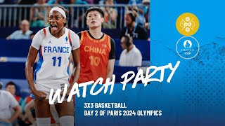 3x3 BASKETBALL  DAY 2 OF PARIS 2024 OLYMPICS  WATCH PARTY [upl. by Harol]