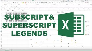 How to add subscripts and superscripts into legends in excel [upl. by Anelej992]