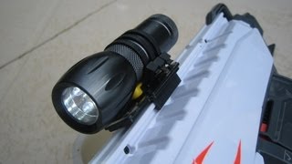 TUTORIAL How to Make a Nerf Flashlight Attachment  Guide [upl. by Binette]