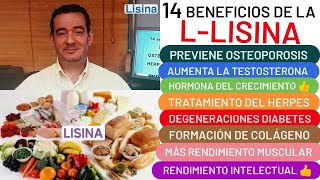 14 beneficios de la💪LISINA💪aumenta TESTOSTERONA❤️y HORMONA DEL CRECIMIENTO💪HERPES😮MÚSCULO💪 ALOPECIA💖 [upl. by Aratehs854]