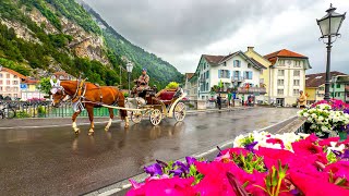 Interlaken the heart of the Swiss Alps 🇨🇭 Switzerland 4K [upl. by Aryl598]