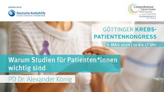 Krebspatientenkongress  Warum Studien für Patienteninnen wichtig sind [upl. by Rubel400]