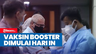 Booster Dimulai Hari Ini Penerima Sinovac Dapat Pfizer AstraZeneca Dapat Moderna [upl. by Fruin]