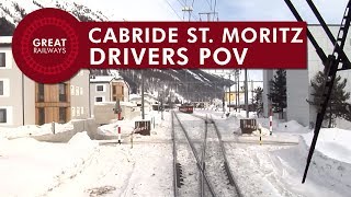 Cabride St Moritz  Chur  part 1 • POV • Great Railways [upl. by Nyliram]