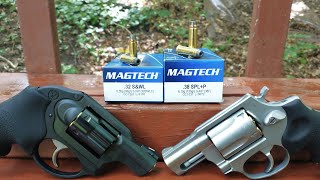 32 SampW Long VS 38 SpecialP  Snub Nose Test  Magtech SJHP Ammunition [upl. by Arihsan529]