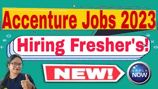 Accenture Off Campus Recruitment 20232024  Hiring for Freshers as System and Application Services [upl. by Adehsar]