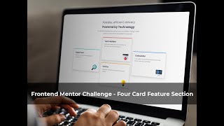 Frontend Mentor Challenge  Four card feature section  Design to HTMLCSS [upl. by Nnylyam8]