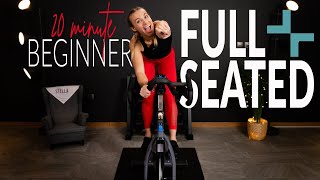 20 Minute FULL SEATED Beginner Indoor Cycling Workout [upl. by Nwahsan684]