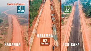 EVOLUTION DES TRAVAUX DE LA ROUTE NATIONALE NUM 01 KANANGATSHIKAPAAOUT 2024 [upl. by Ewell666]