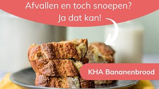 LUCHTIG BANANENBROOD MET HAVERMOUT  Koolhydraatarm recept [upl. by Sparks43]