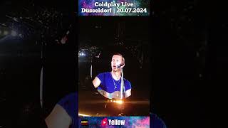 Coldplay  Yellow  Live in Düsseldorf  20072024  MERKUR SPIELARENA [upl. by Tynan]