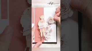 ASMR collage  postcard  紅色色塊明信片 手帳拼貼  緋緋FiFi 紙膠帶 asmr 拼貼 asmrjournal journalwithme [upl. by Gregrory134]