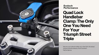 How to fit Evotech quad lock phone mount on Triumph Street Triple [upl. by Mapel998]