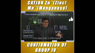 Complete cation analysis  Cations of group 4  Test for Zinc and Manganese  Chemistry Pandit [upl. by Nemraciram]