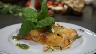 LiveKochen PolentaPizza mit Steinpilzen Basilikumpesto und Tomaten [upl. by Medarda]