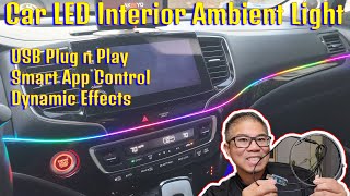 How to Install LED Strip EL WIRE for CAR Interior  ONEUPLIGHTING [upl. by Westberg]