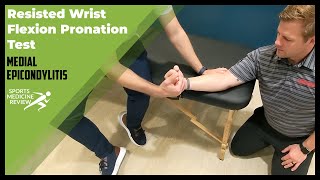 Resisted Wrist Flexion Pronation Test for Medial Epicondylitis [upl. by Fawcett158]