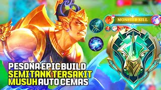 GEMPLAY GATOT KACA BUILD SEMI TANK MAGIC KUAT PLUS SAKIT MLBB 2024 [upl. by Nosloc]