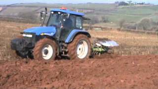 New Holland TM120 Tractor Ploughing [upl. by Stephan]