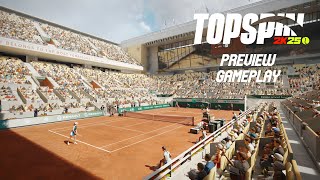 TopSpin 2K25  Preview Gameplay  PlayStation 5 [upl. by Alleul]