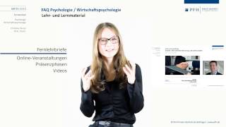 Lehr und Lernmaterial im Fernstudium Psychologie Wirtschaftspsychologie [upl. by Garnett]