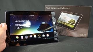 ASUS Transformer Pad Infinity Tablet Unboxing amp Review [upl. by Nnod]