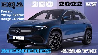 MERCEDES EQA 350 4MATIC 2022 REVIEW  LUXURY ELECTRIC SUV [upl. by Eusassilem]