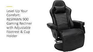 Level Up Your Comfort RESPAWN 900 Gaming Recliner with Adjustable Footrest amp Cup Holder [upl. by Richard]