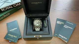 Audemars Piguet Royal Oak Offshore 42mm Titanium Ref26470IOOOA006CA01 quotGhostquot Unboxing [upl. by Scheld478]