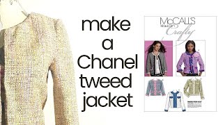 Make a Chanel tweed jacket 🧥 M6041 V7975 [upl. by Deys]