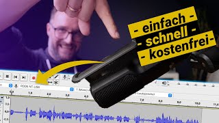 Eigenes Voice Over aufnehmen  schnell einfach und kostenfrei [upl. by Arahahs754]