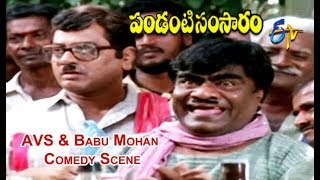 AVS amp Babu Mohan Comedy Scene  Pandanti Samsaram  Krishna  Ravali  ETV Cinema [upl. by Annahavas]