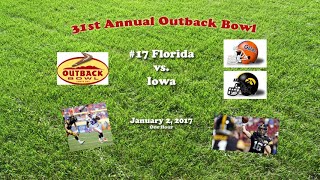 2017 Outback Bowl Florida v Iowa One Hour [upl. by Lebaron]