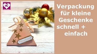 Schnelle Verpackung basteln für Weihnachten [upl. by Cuhp]