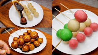 Homemade Dango RecipeChewy Japanese Dumpling Dessert Mitarashi Dango amp Hanami Dango without Tofu [upl. by Thier736]