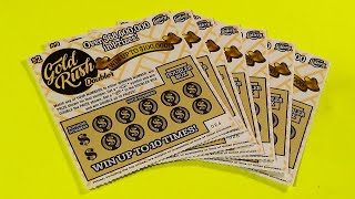 SOOD 1280 7 OF 2 GOLD RUSH DOUBLER FL Lottery Scratch Tickets [upl. by Brawner]