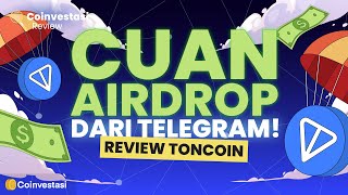 Cuan Sambil Rebahan Airdrop Modal Telegram  Review Toncoin [upl. by Tomasz]