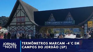 Frio aquece o turismo em Campos do Jordão SP  Jornal da Noite [upl. by Arik878]